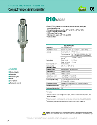 Thumbnail of document Data Sheet - 810 Series Compact Temperature Transmitters